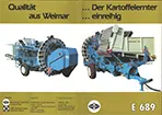 E689-Der Kartoffelernter - einreihig - WERBUNG BRD - VEB Weimar - Werk